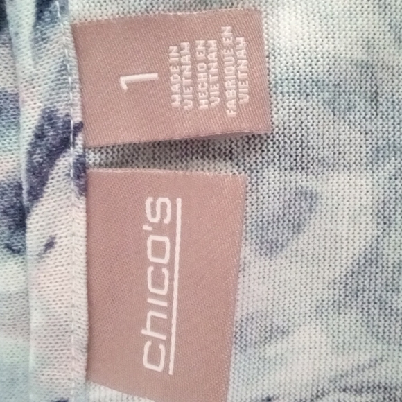 Woman's Chico's Long Sleeve Print Top Medium - Picture 5 of 6